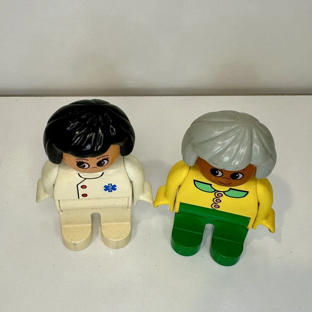 Lot of 8 Lego Toddler Duplo Figures Minifigures Variety Professions Motorcycle